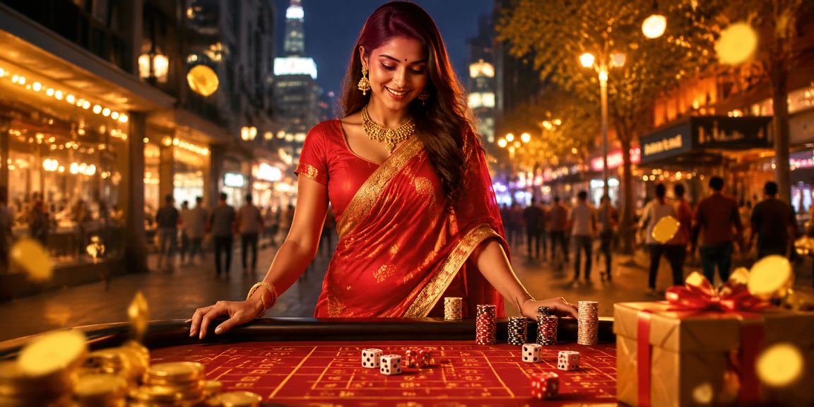 Bangalore MG Road with dice game and festive environment